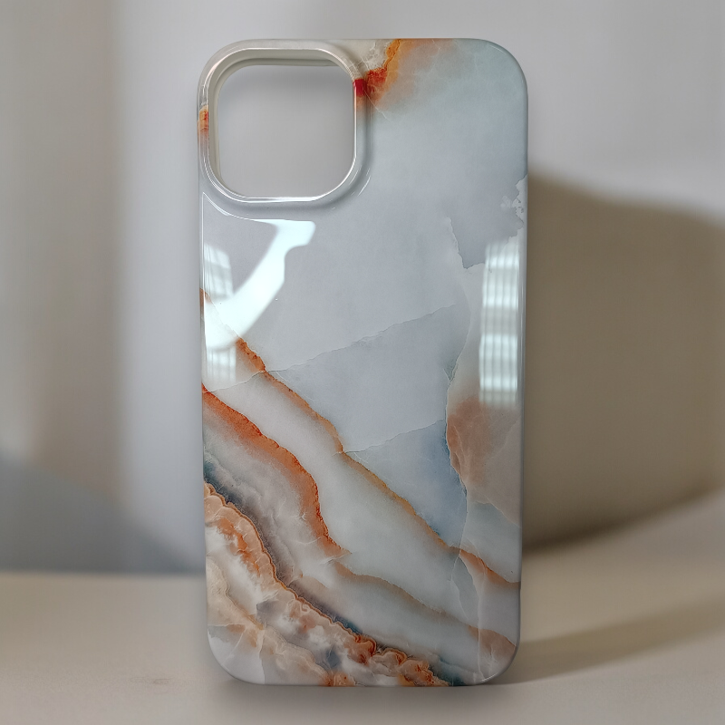 Silikonski ovitek "Marble Stone" za iPhone 14 – Infostyle