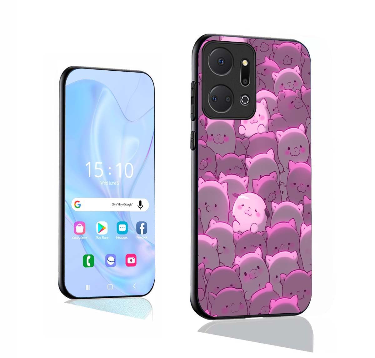 GOKEN maskica za Honor X7a – TPU + kaljeno staklo, elegantan uzorak