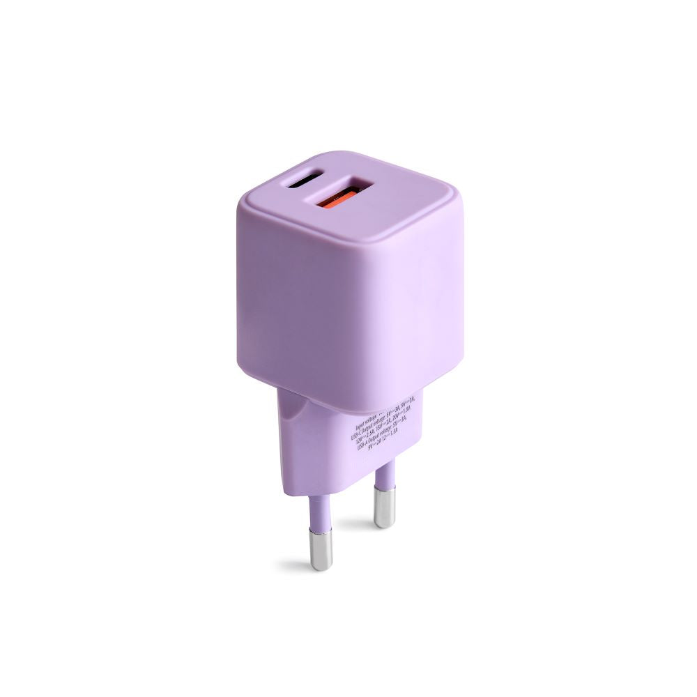 COLORUM stenski polnilnik USB-A + USB-C PD 30 W CLS30-AC-09 – sivka