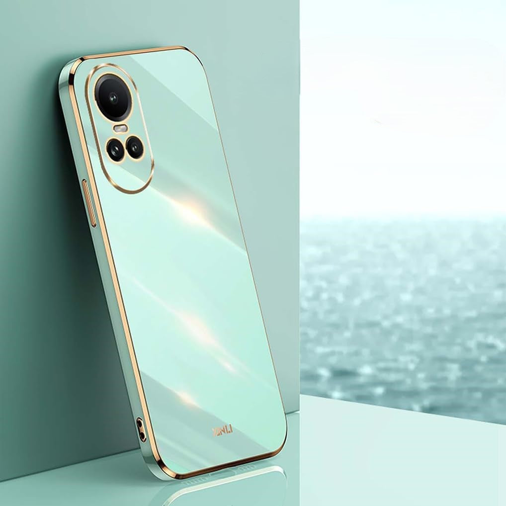 Silikonska maskica GIOPUEY za Oppo Reno 10 / Reno 10 Pro – zelena/menta