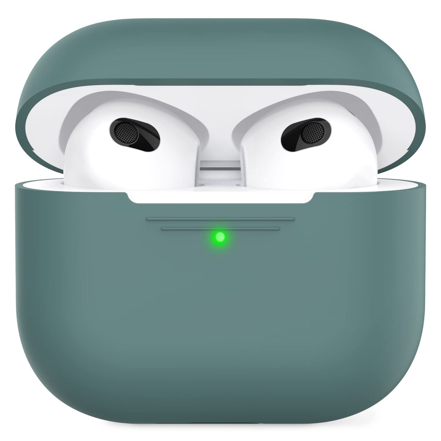 Silikonski-ovitek-slusalke-Skin-AirPods-3-temno-zelena