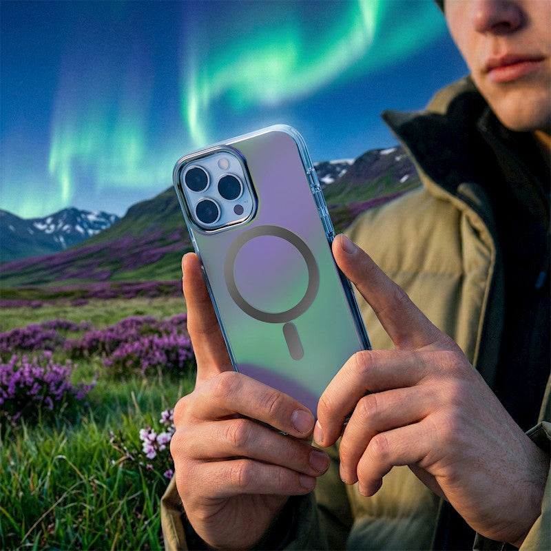 Maska za iPhone 17 Pro / 18 Pro, Tecto Shield Aurora – siva