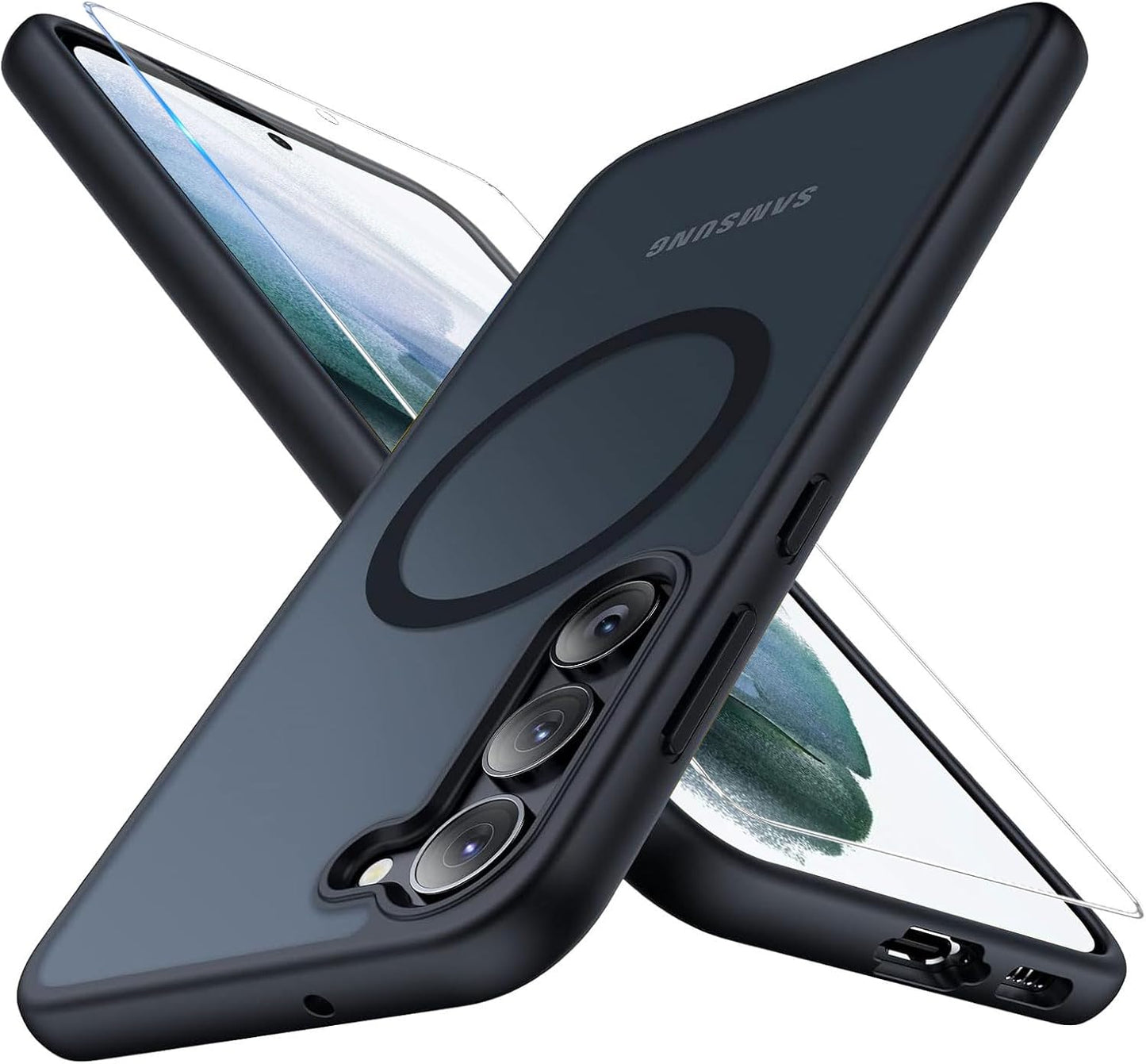 Magnetna maska sa zaštitnom folijom za Samsung Galaxy S21 FE 5G (MagSafe) – mat crna