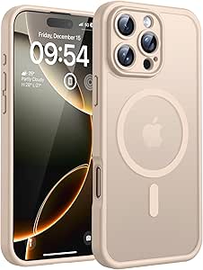 TOCOL magnetska futrola za iPhone 16 Pro – mat prozirna, pustinjska
