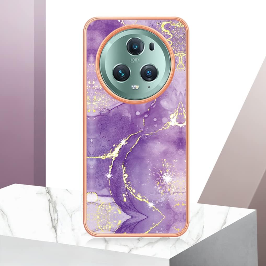 HAOYE maskica za Honor Magic 5 Pro – mramorno ljubičasta
