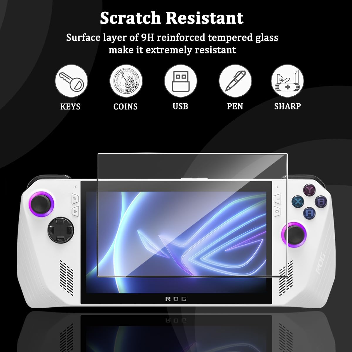 GOZOPO 2x zaščita zaslona za ASUS ROG Ally (2023)