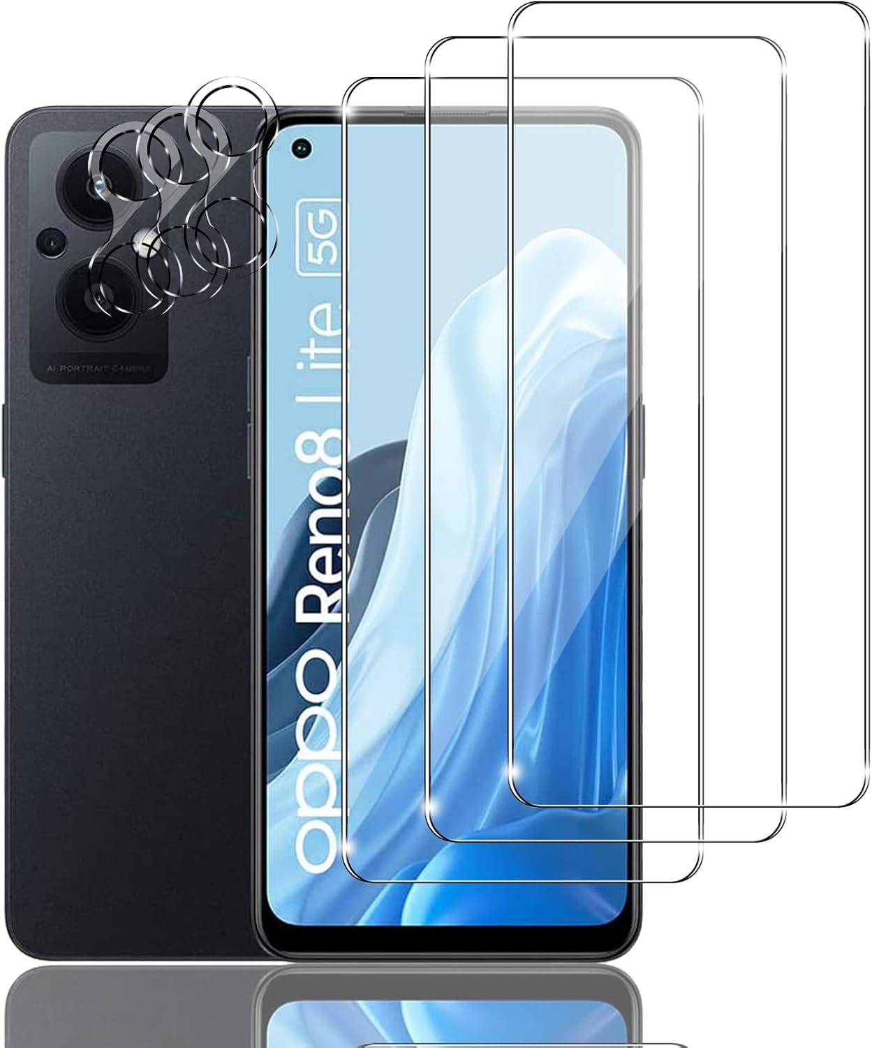 Muški paket 3 + 3 zaštitna stakla za Oppo Reno8 Lite 5G
