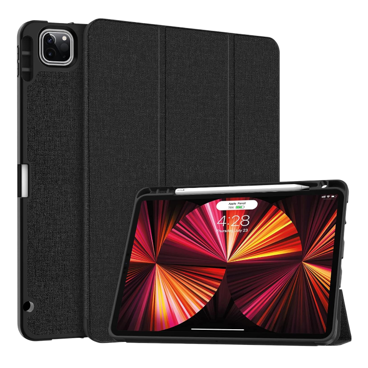 Preklopna torbica za tablični računalnik "Cresee" iPad Pro 11 2021 z držalom za pisalo – Črna