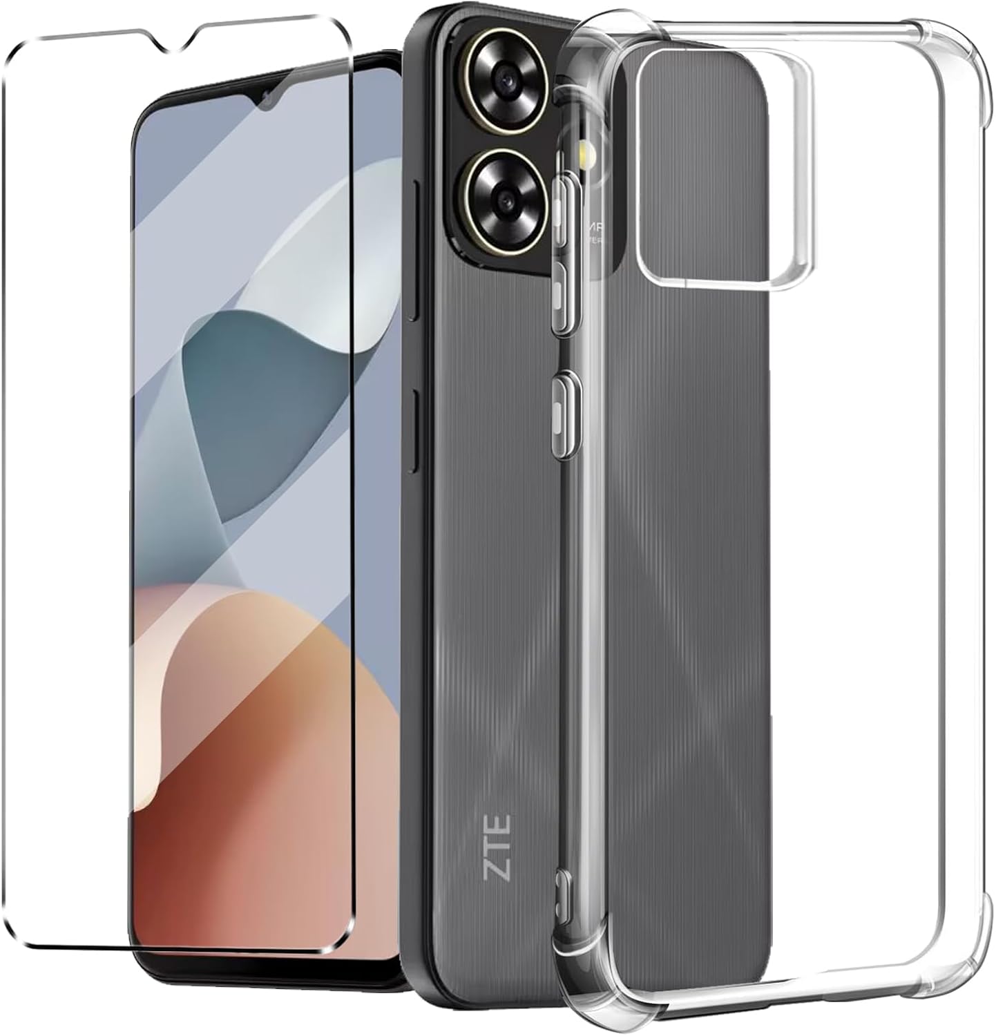 Prozoren ovitek + zaščitno steklo za ZTE Blade A73