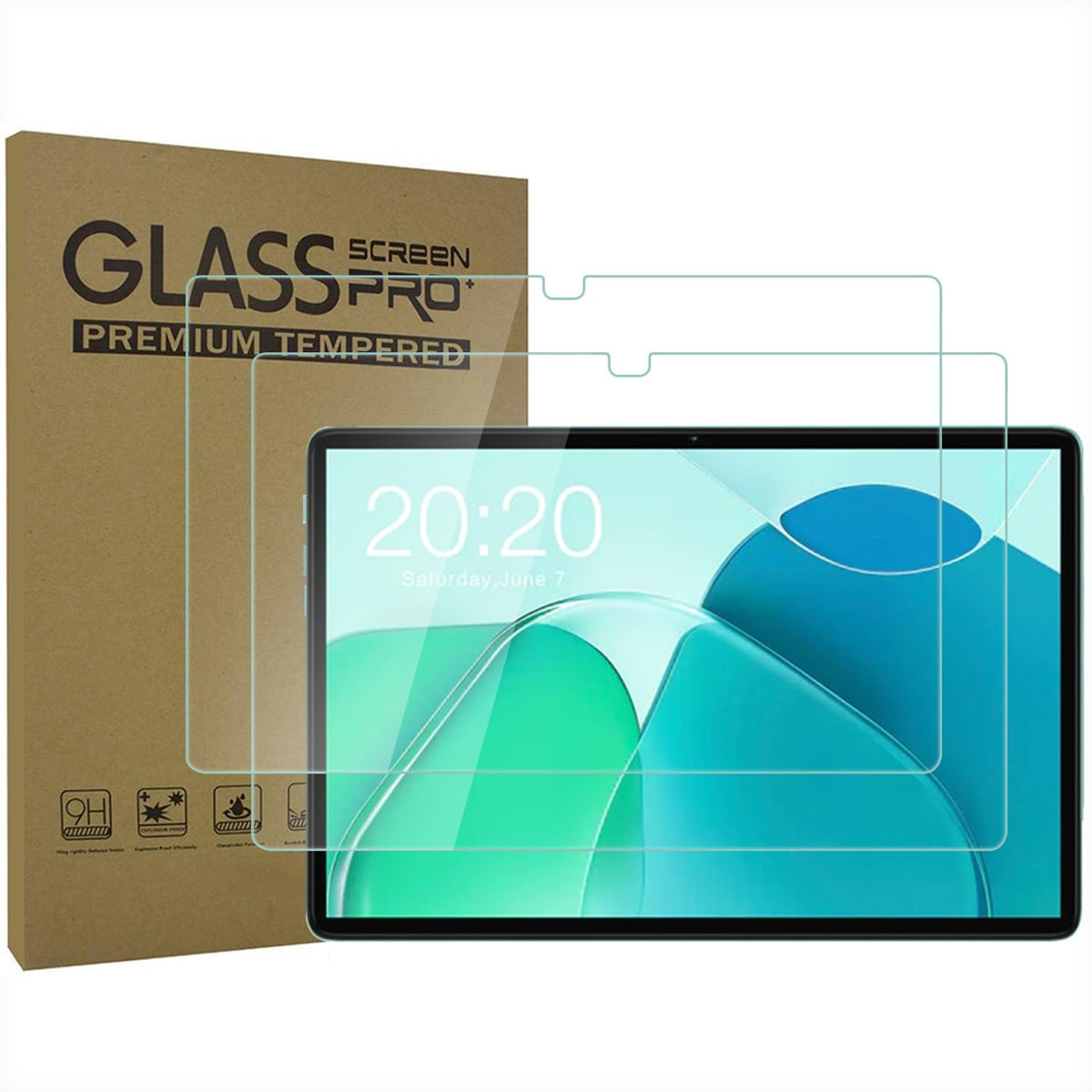 AKNICI 2 kosa zaščitnega kaljenega stekla 9H za Teclast P40S, New P40HD 2023 in New M40 Plus 2023