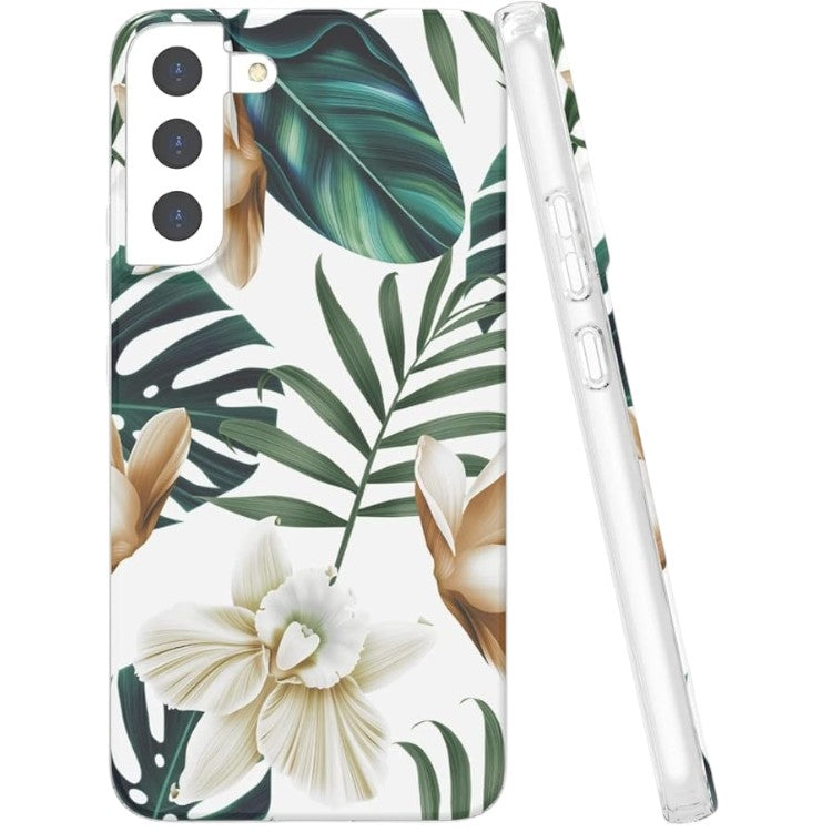 Ovitek "marble flower" za Samsung Galaxy S23, bela – Infostyle