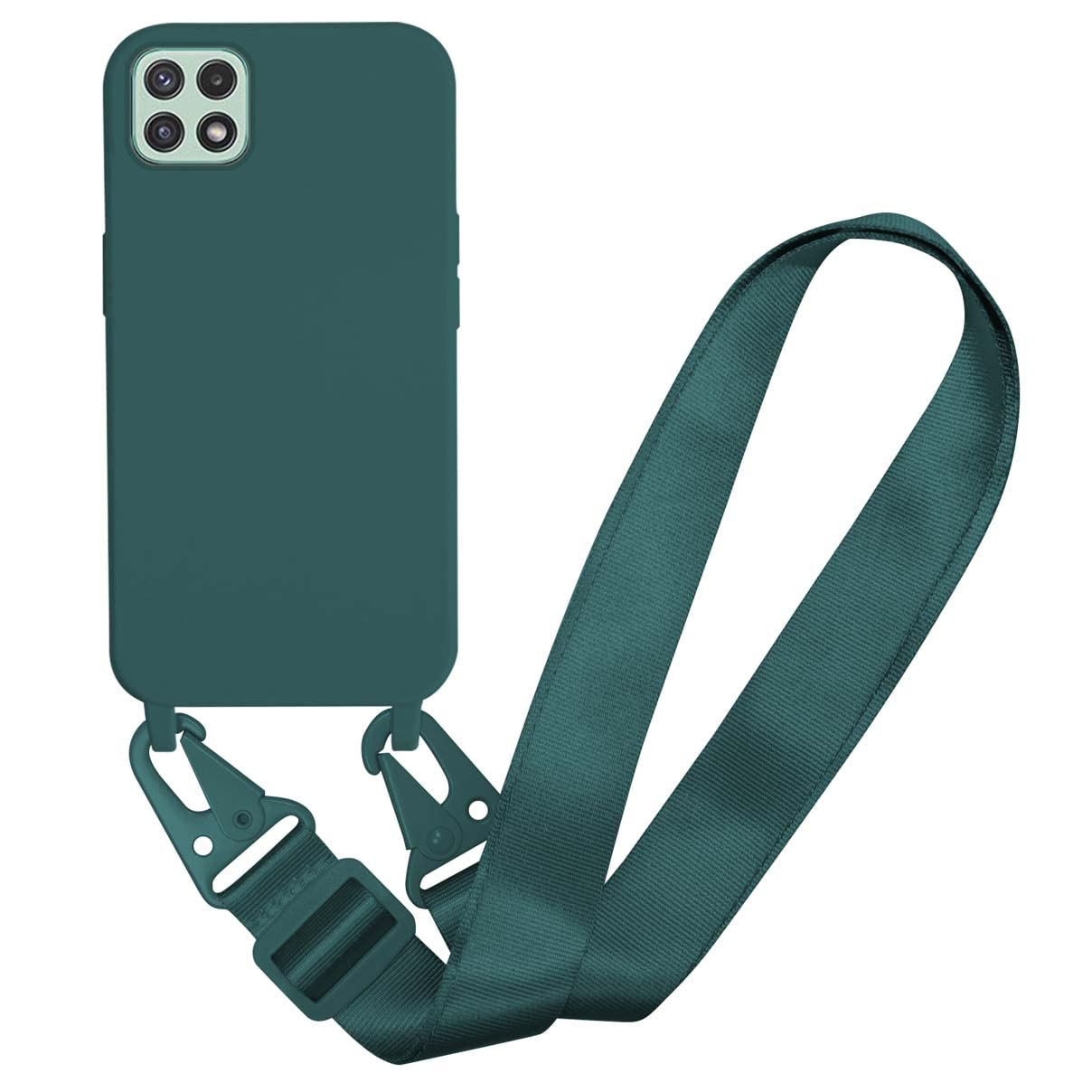 silikonski-ovitek-bigcousin-s-trakom-samsung-galaxy-a22-5g-temno-zelena