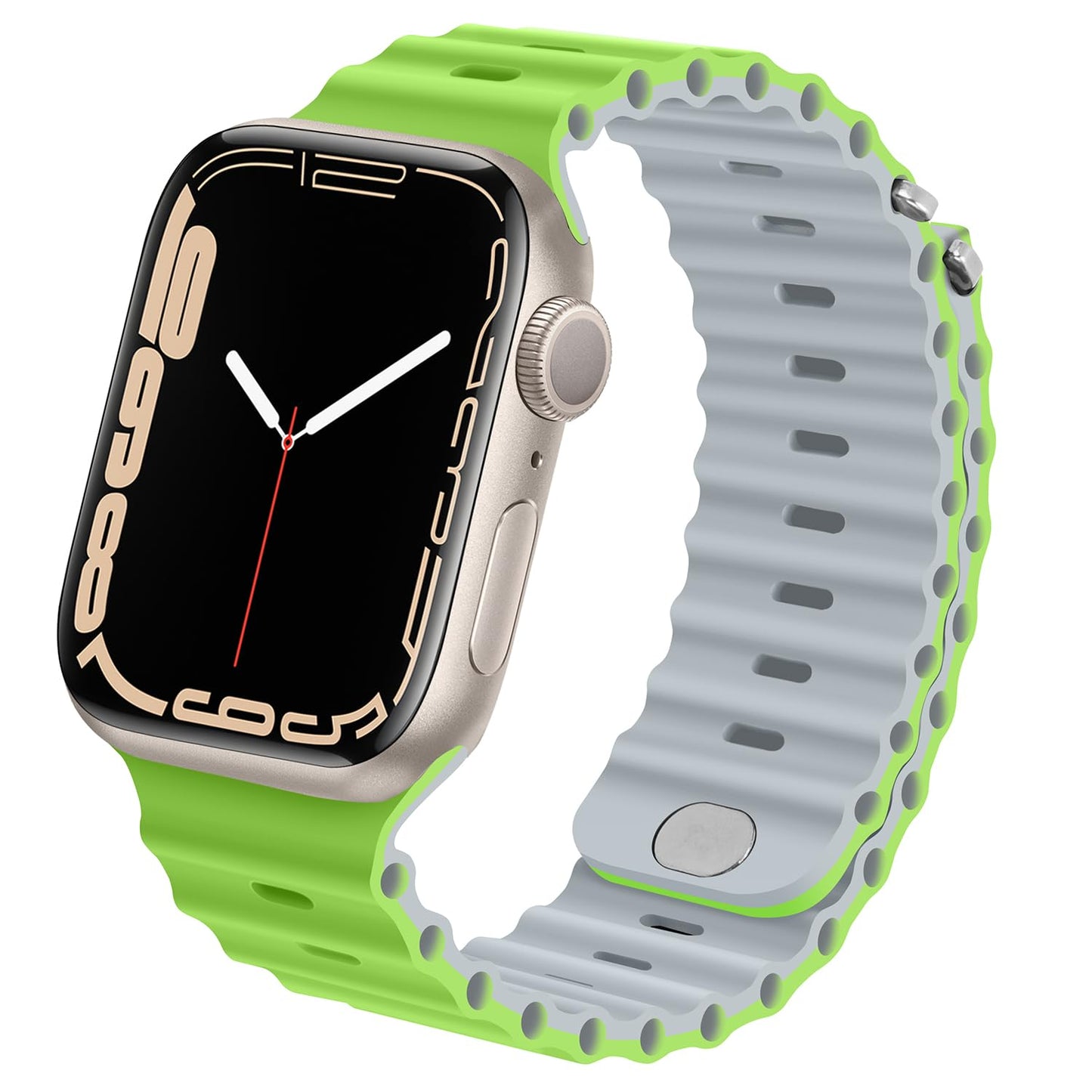 Anlinser silikonski remen za Apple Watch 41 mm / 40 mm / 38 mm – sportska narukvica zelena/tirkizna