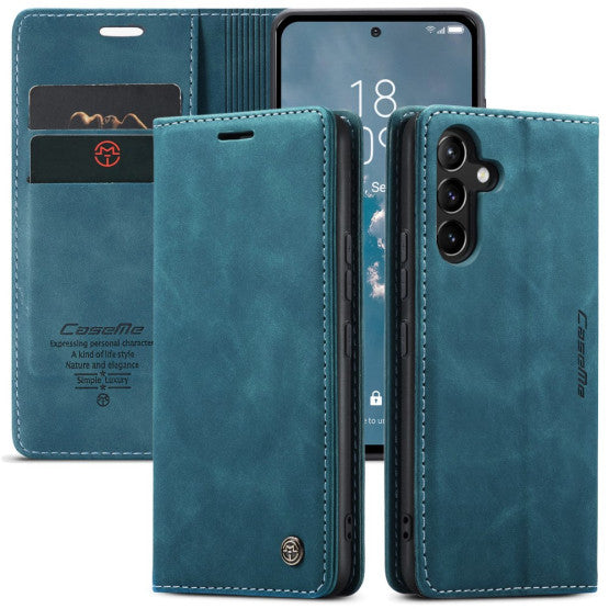 Preklopna torbica BigCousin za Samsung Galaxy S23 Plus – modro-zelena