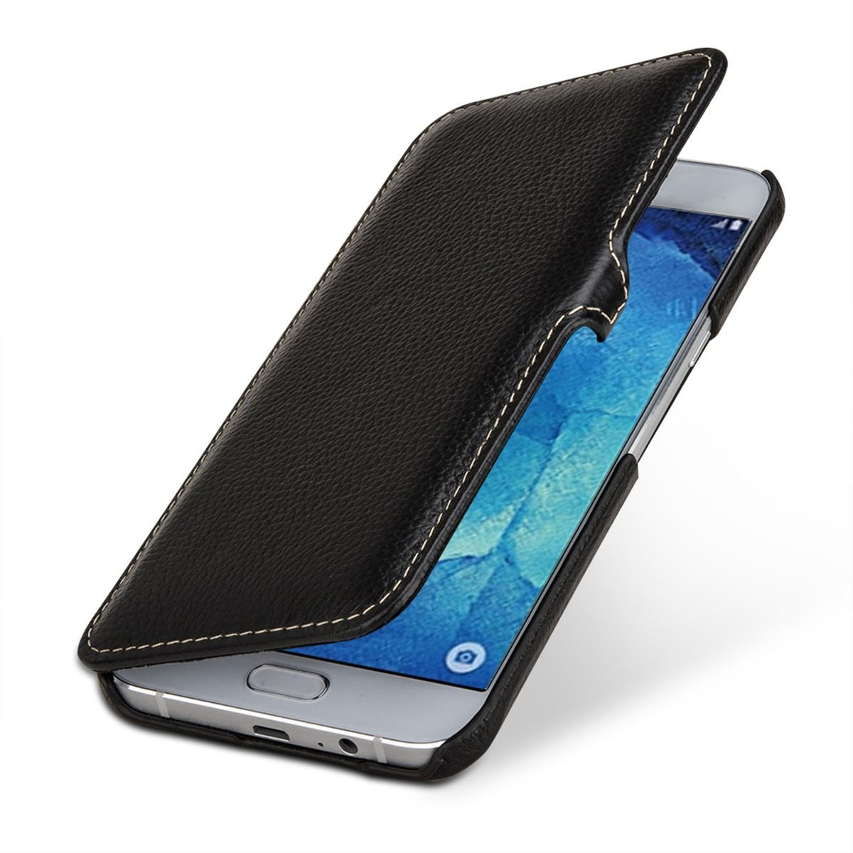StilGut usnjena preklopna torbica “Book Type” za Samsung Galaxy A8 (2015) – elegantna zaščita s sponko