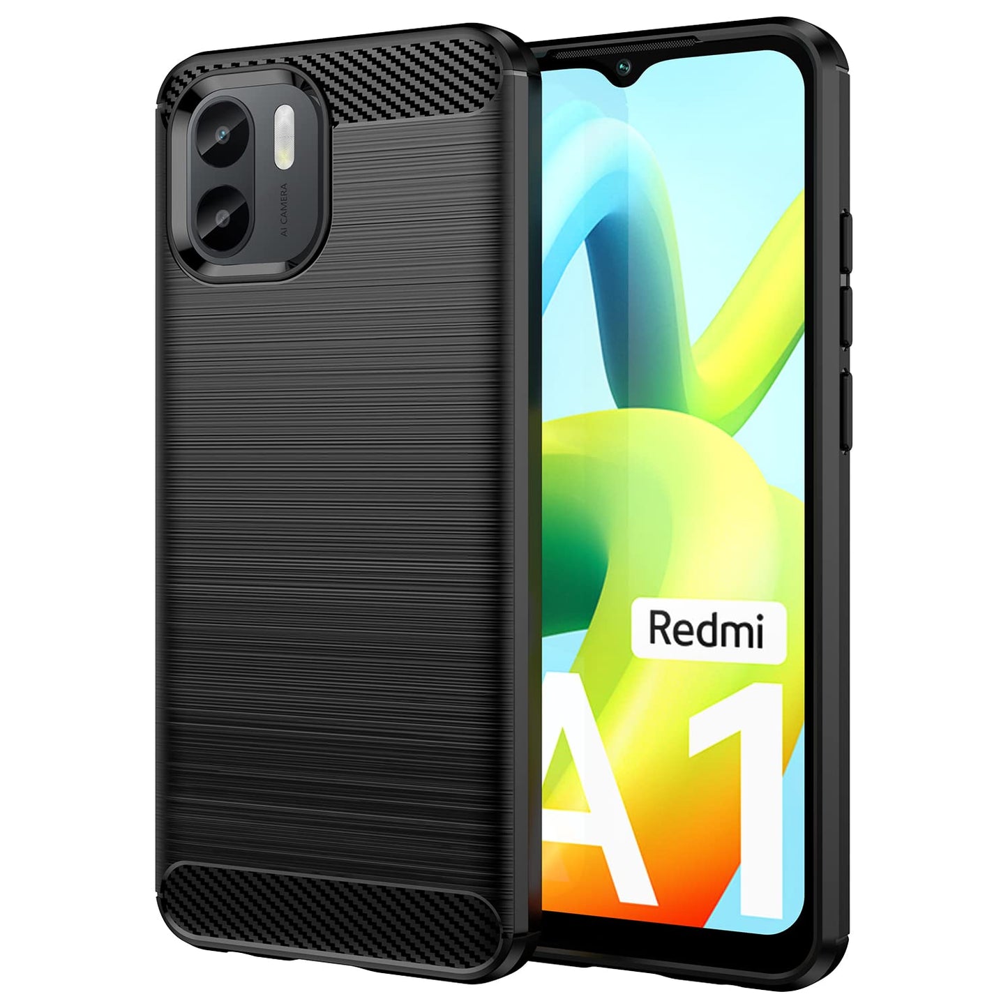 Karbonska silikonska maska za Xiaomi Redmi A1 – crna, TPU zaštita
