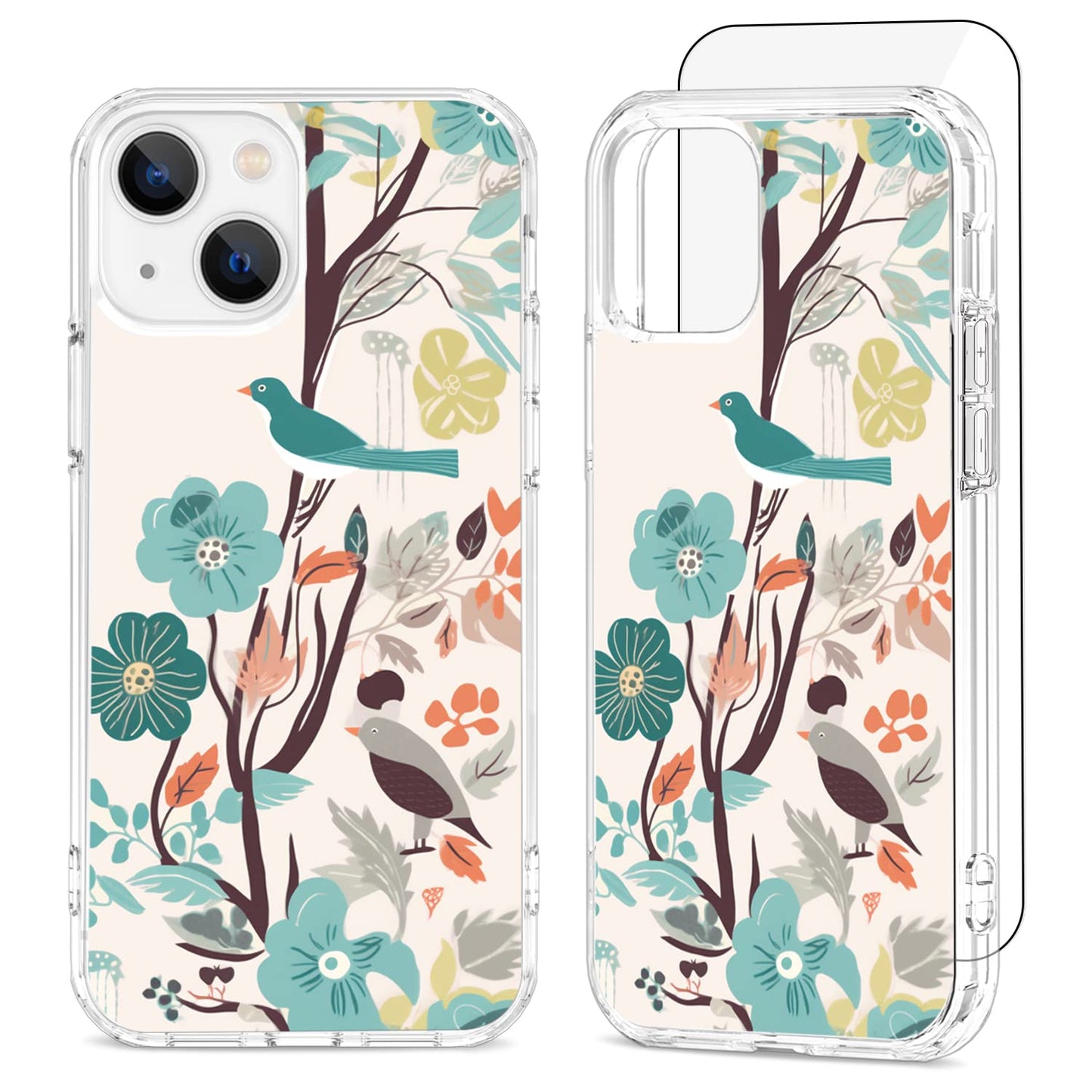 ovitek pticka z zascitnim steklom za iphone 13 14