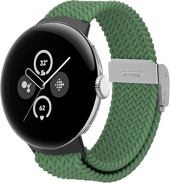 Osianga elastični najlonski remen za Google Pixel Watch / Pixel Watch 2 – maslinasto zelena
