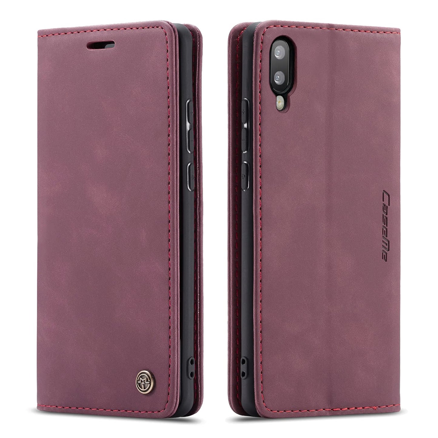 preklopna torbica bigcousin za samsung m10 vinsko rdeca
