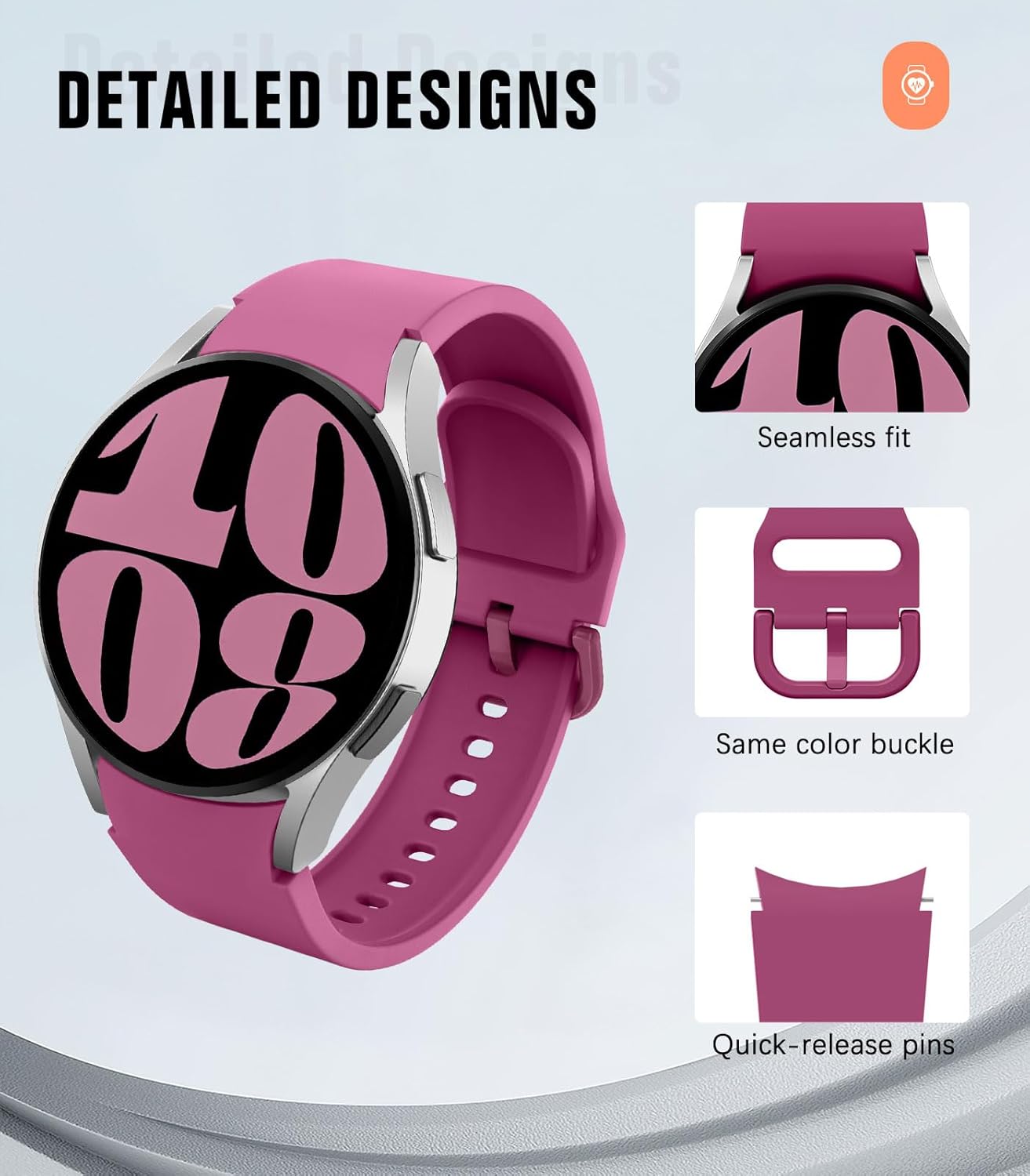 Pašček za Samsung Galaxy Watch 6 40 mm 44 mm, Galaxy Watch 6 classic 43 mm 47 mm, Galaxy Watch 5 Pro/Watch 4/Watch 4 Cla