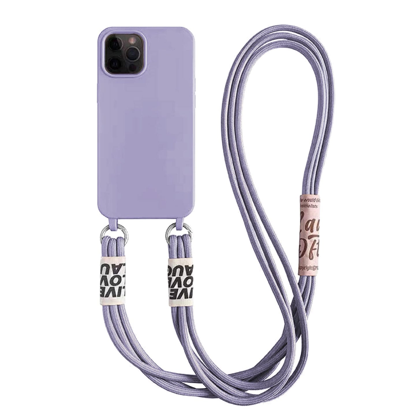 Ovitek z vrvico Bakicey za iPhone 12 Mini svetlo vijolièna