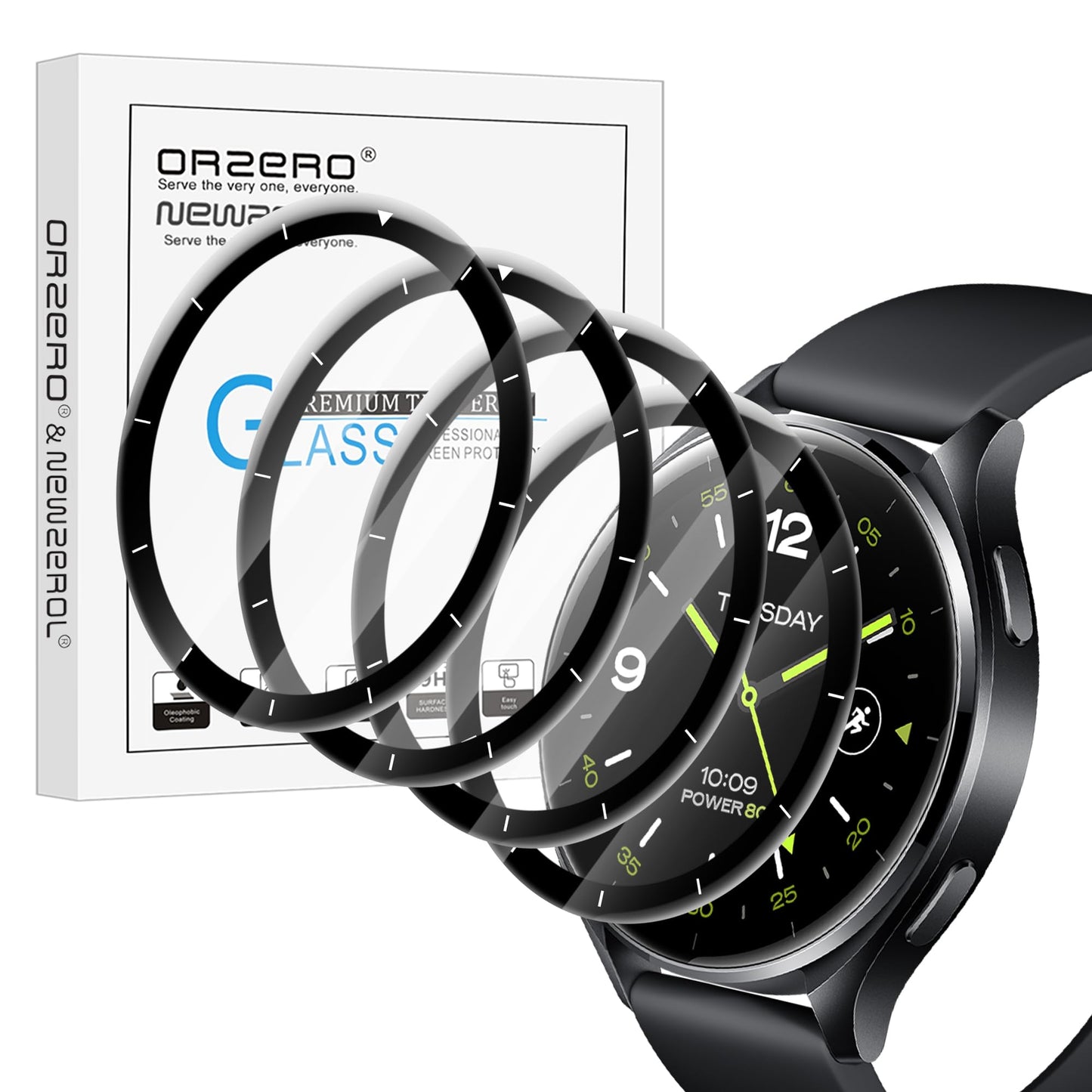 NEWZEROL zaštitna folija za Xiaomi Watch 2 – 4 kom, 3D edge, HD prozirna, bez mjehurića