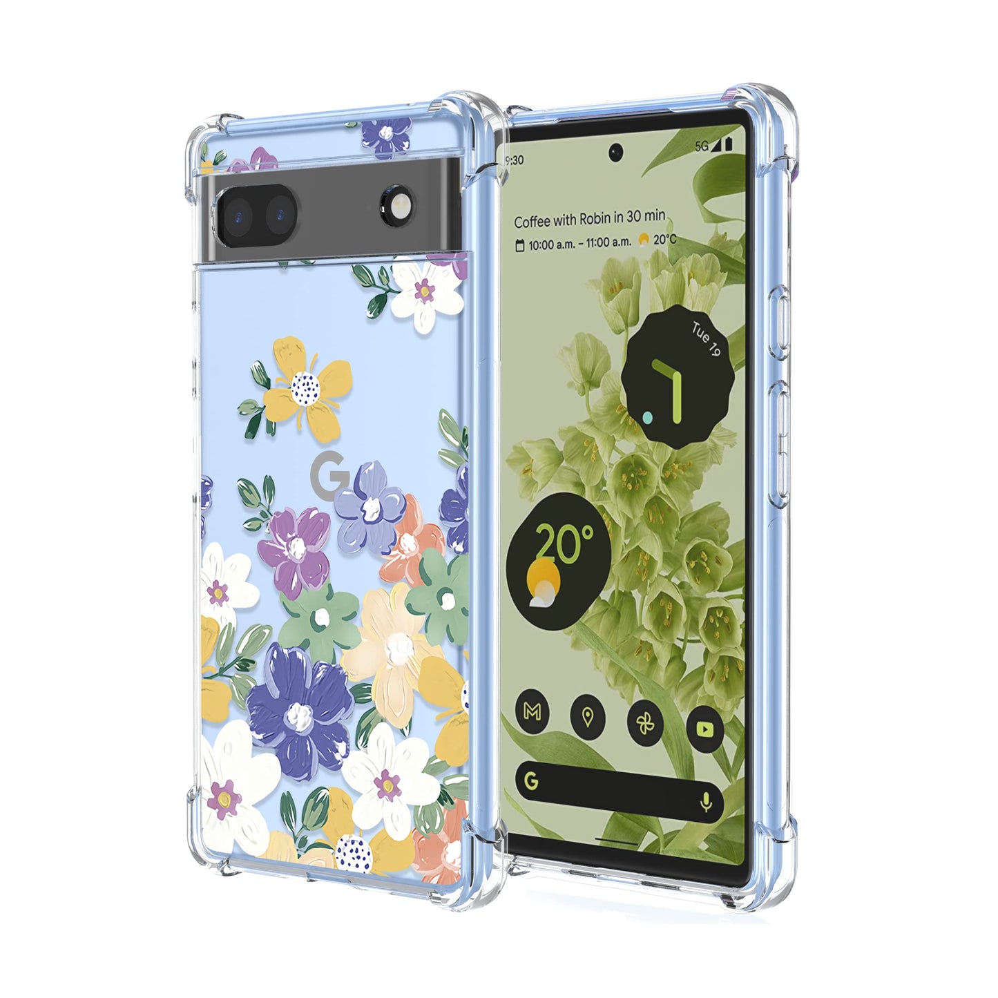 Silikonska maska Flowers za Google Pixel 6a