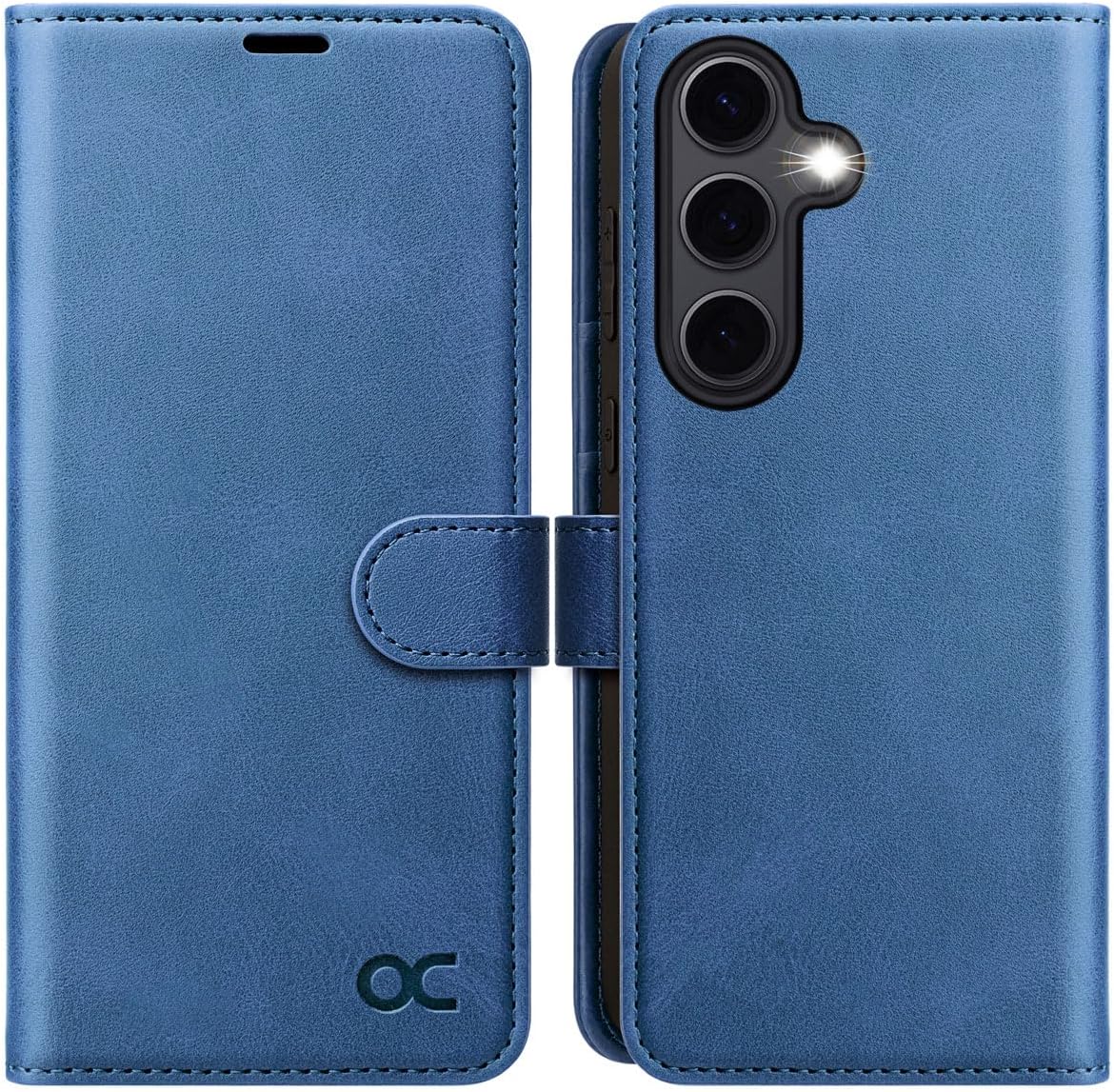OCASE preklopna futrola za Samsung Galaxy S24 FE, RFID, svijetlo plava