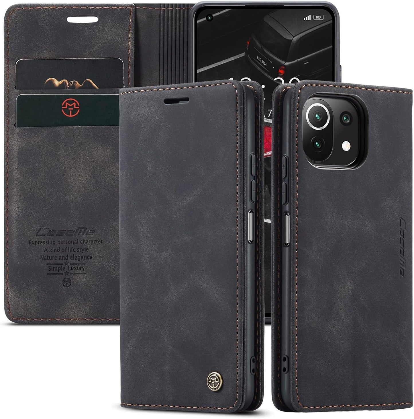Preklopna torbica BigCousin za Xiaomi Mi 11 – crna