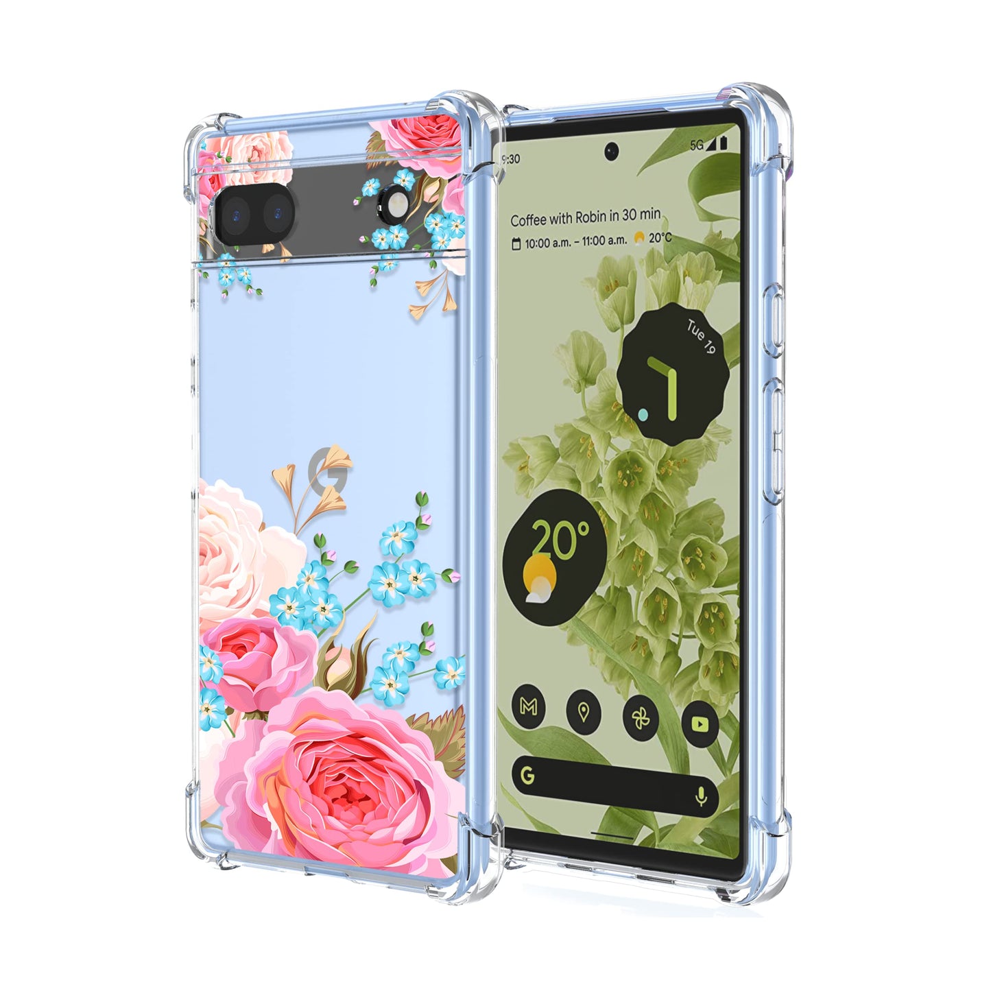 Silikonski ovitek Roses za Google Pixel 6a