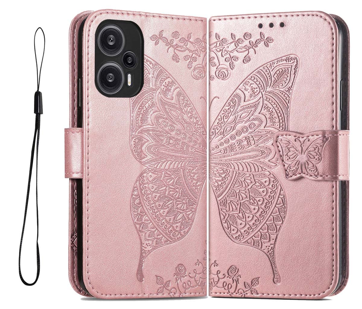Preklopna torbica GOKEN za Xiaomi Poco F5 – ružičasta