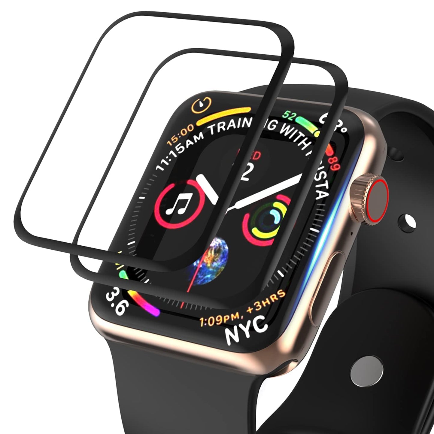 2 kosa zaščitne folije za Apple Watch Series 6/SE/5/4 40mm - 3D Popolna Pokritost