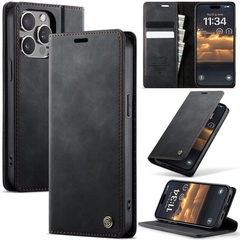 Preklopna torbica BigCousin za iPhone 13 Pro Max – crna