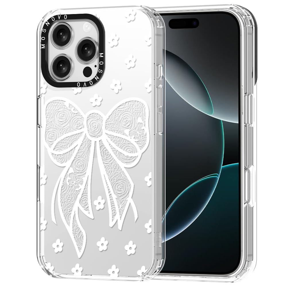 MOSNOVO-ovitek-za-iPhone-16-Pro-Max-Lace-Bow:MOSNOVO ovitek za iPhone 16 Pro Max - Lace Bow