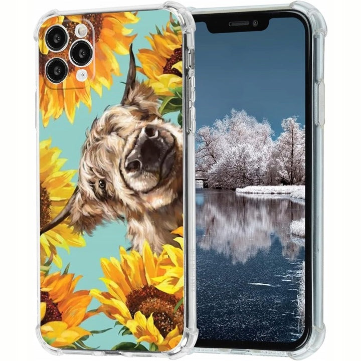 Ovitek "Cow Sunflower" za iPhone 12 Pro Max – unikatni zaščitni dizajn