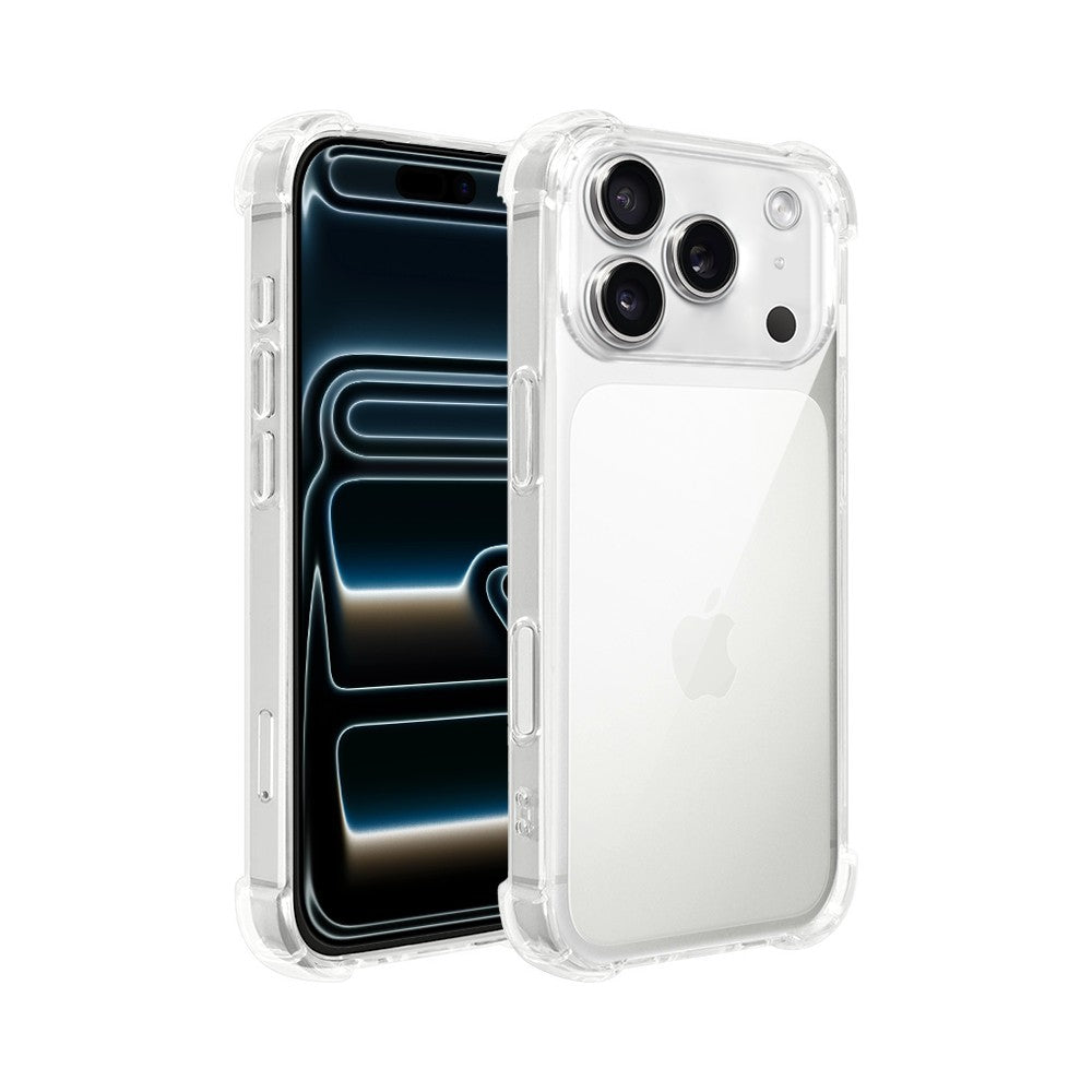 Anti Shock ovitek 1,5 mm za iPhone 17 Pro Max 6,9" - prozoren z veliko odprtino za kamero