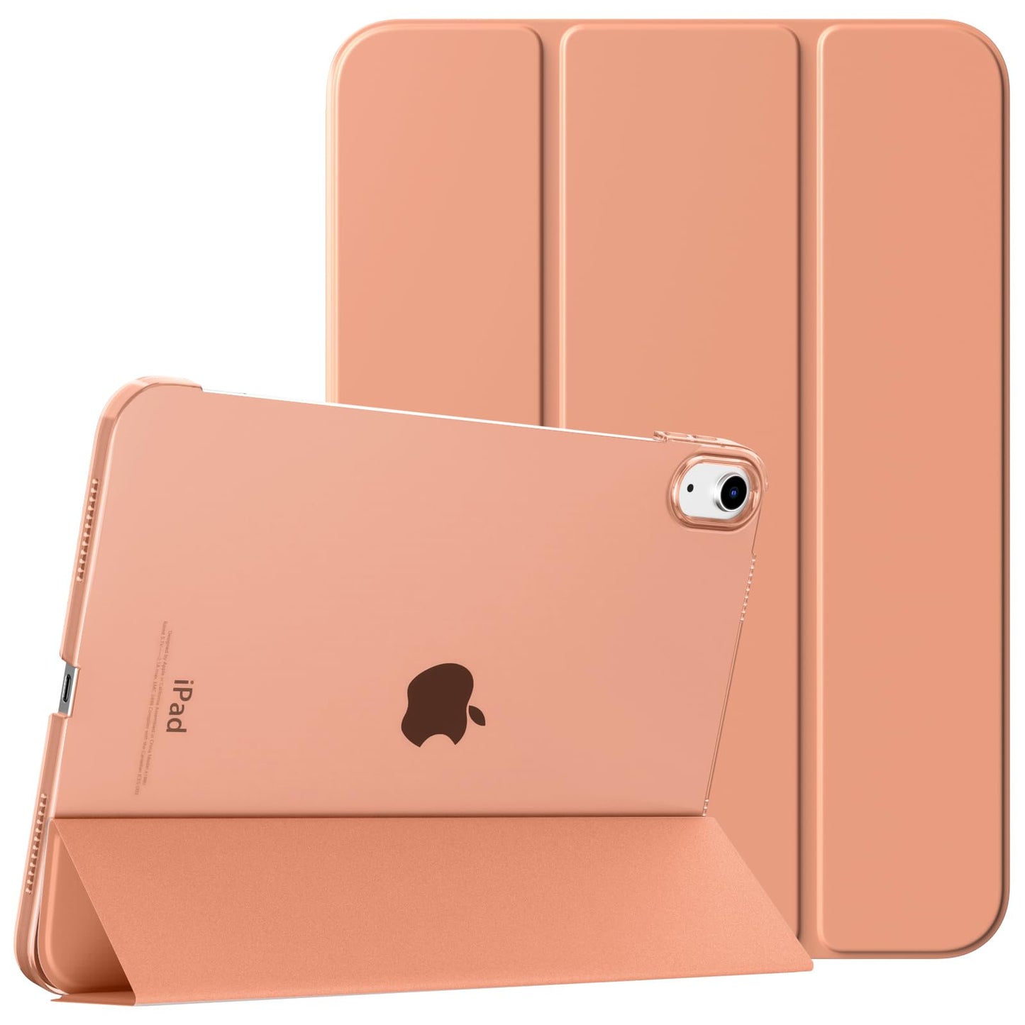 TiMOVOovitekza iPad11gen(2025)iniPad10gen(2022)-trdiprozorenhrbet,stojalo,TouchID,mareličnooranžna