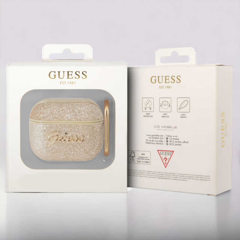 Original Guess etui "Glitter Flakes" za slušalke AirPods PRO (GUAPHGGSHD)