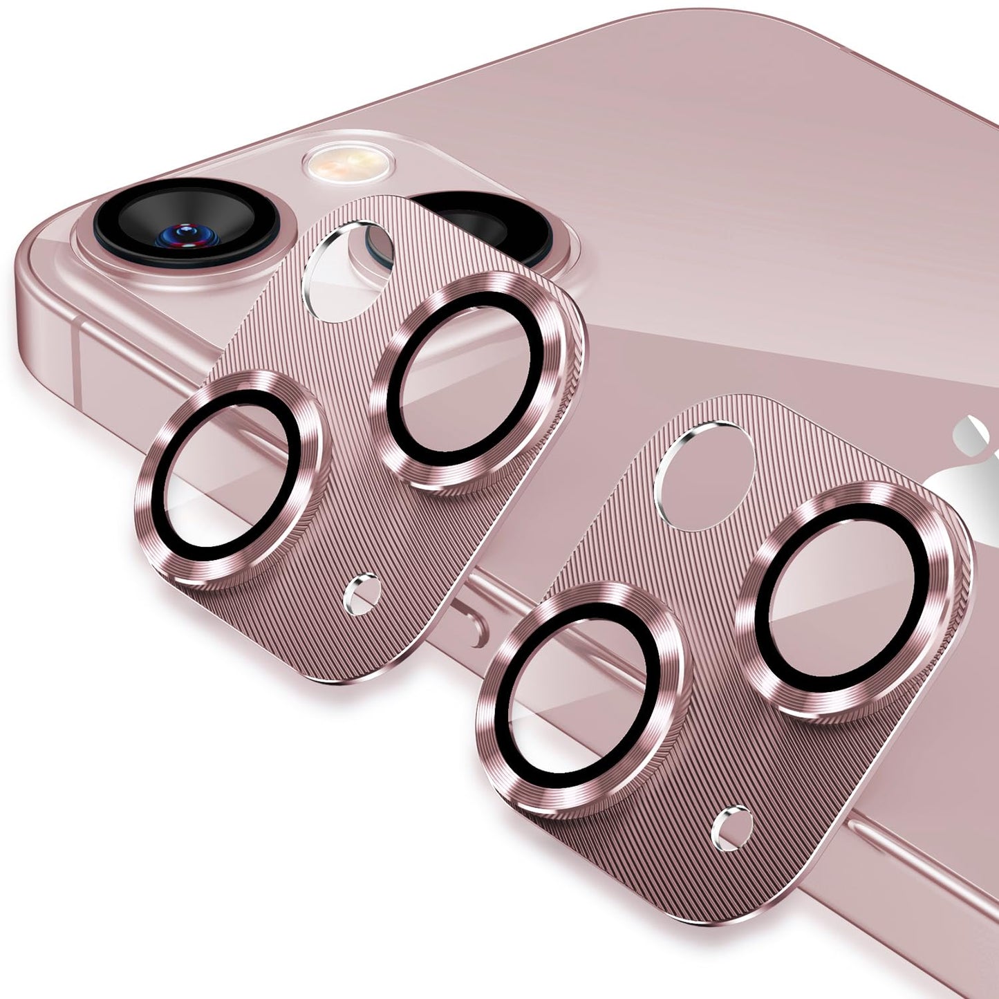 AFARER Zaščita Kamere za iPhone 15 / iPhone 15 Plus – Kovinsko Kaljeno Steklo 9H za Objektiv, 2 kosa