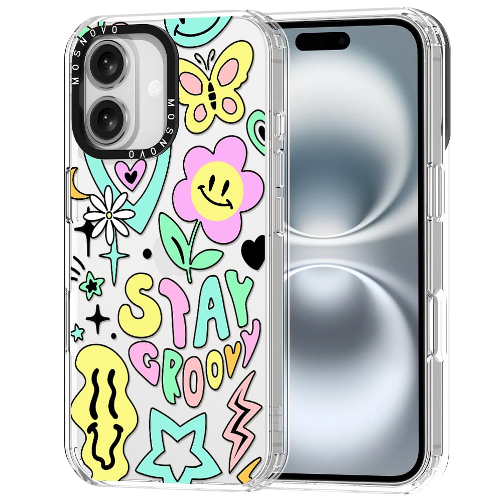 MOSNOVO maskica za iPhone 16 – Stay Groovy