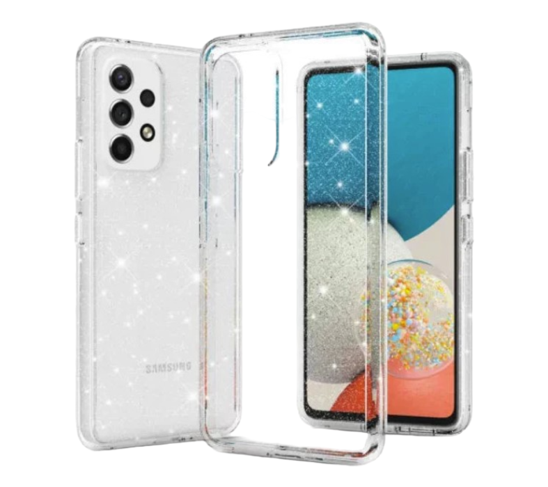 Silikonski ovitek "Crystal Glitter" za Samsung Galaxy A04s - Srebrna – Infostyle – Srebrna / TPU silikon