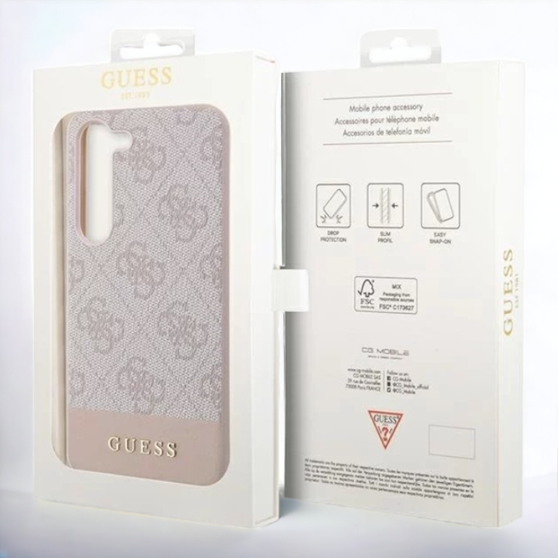 Ovitek Guess "pink - 4G" za Samsung Galaxy S23 Plus (GUHCS23MG4GLPI)