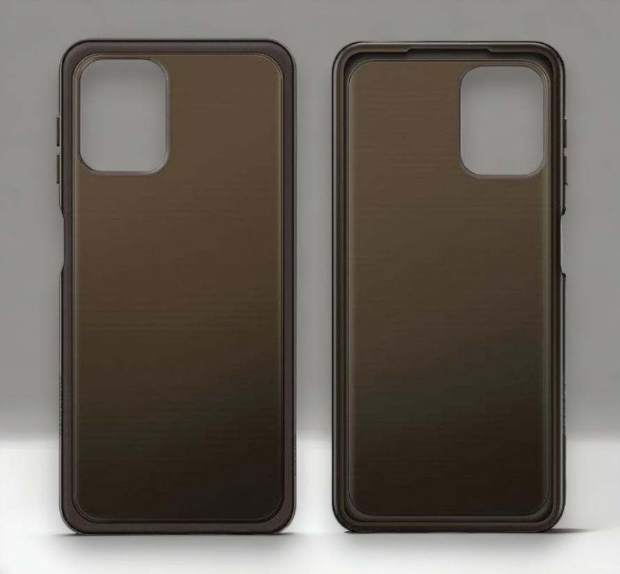 Original Samsung silikonski ovitek "Soft Clear" za Samsung Galaxy A22 4G - črna