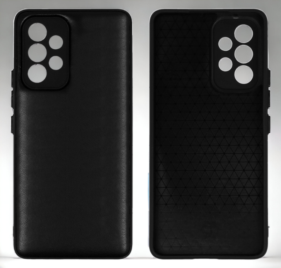 Silikonski ovitek "Smooth Leather 3D" za Samsung Galaxy A33 5G - črna – Infostyle