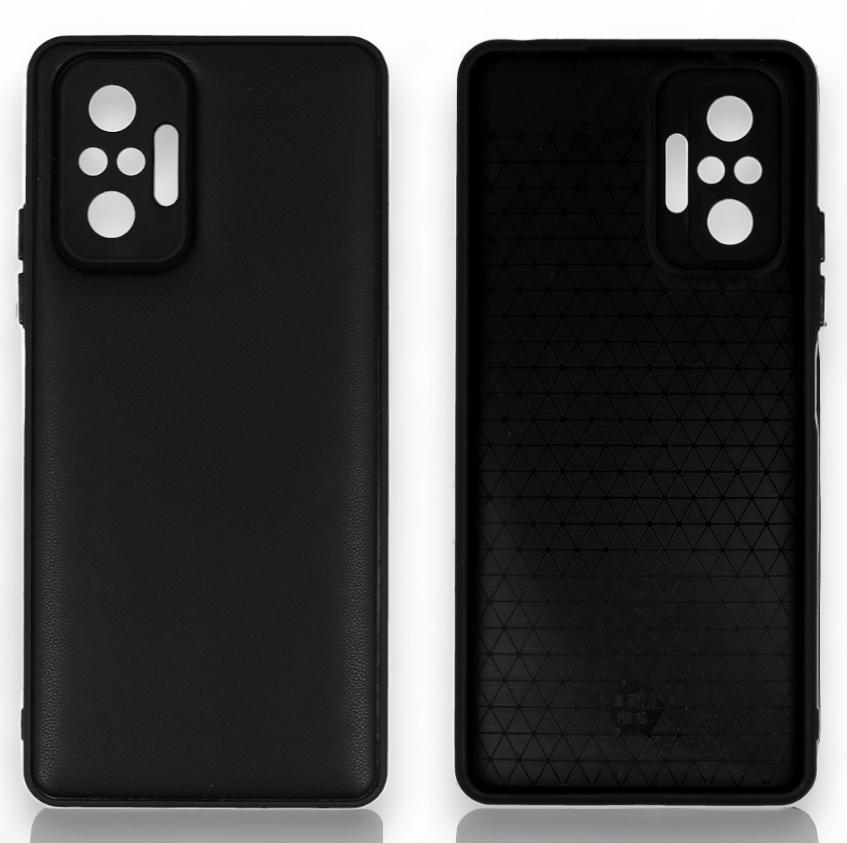 Silikonski ovitek "Smooth Leather 3D" za Xiaomi Redmi Note 10 Pro - črna – Infostyle