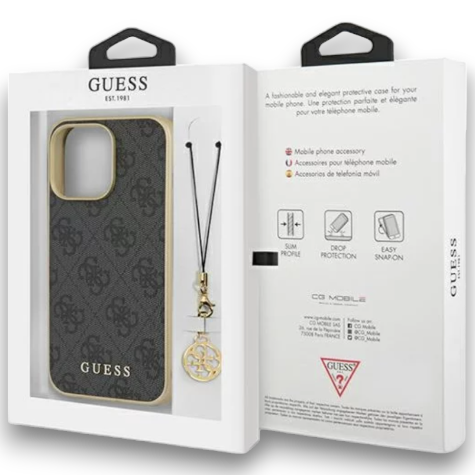 Ovitek Guess "grey charms" za iPhone 13/13 Pro (GUHCP13LGF4GGR)