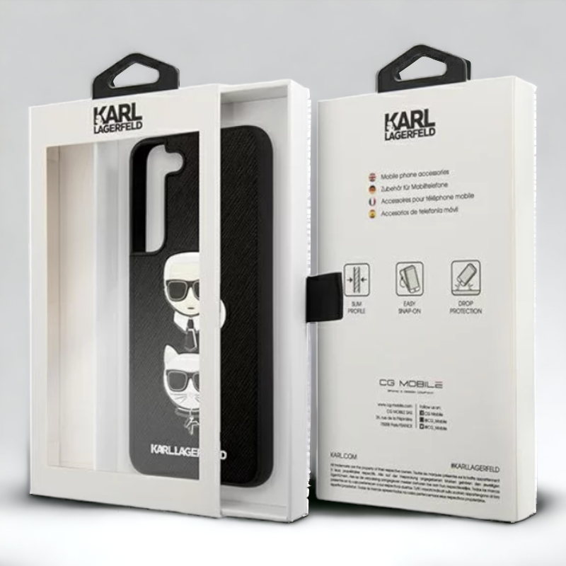 Ovitek Karl Lagerfeld "Saffiano - K&C" za Samsung Galaxy S22 Plus (KLHCS22MSAKICKCBK)