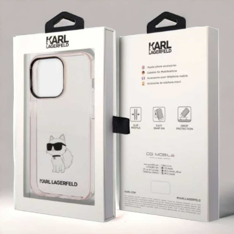 Ovitek Karl Lagerfeld "Choupette - PINK" za iPhone 14 Pro Max (KLHCP14XHNCHTCP)