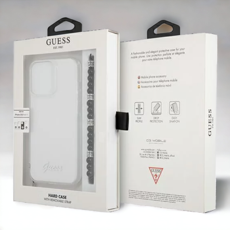 Ovitek Guess "Black Pearl" za iPhone 13/13 Pro (GUHCP13LKPSBK)