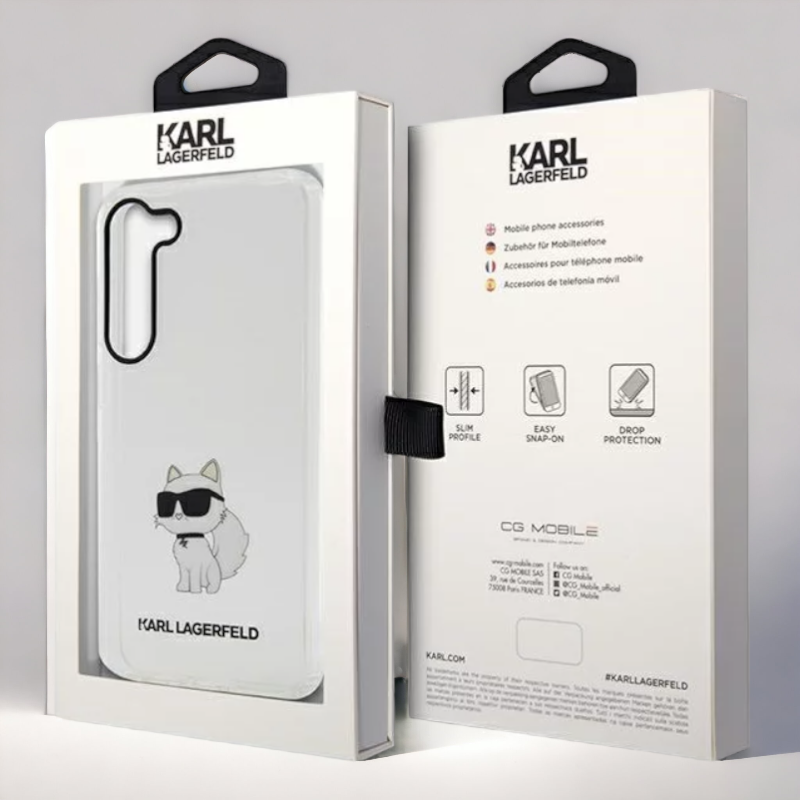 Silikonski ovitek Karl Lagerfeld "Ikonik Choupette" za Samsung Galaxy S23 (KLHCS23SHNCHTCT)